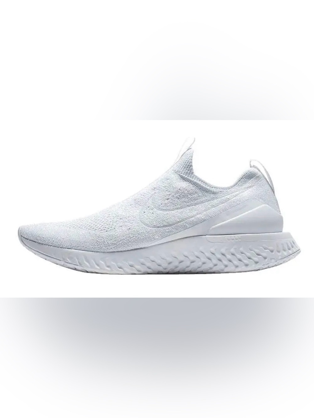 Nike Women's White Slip-On Flyknit Running Shoes